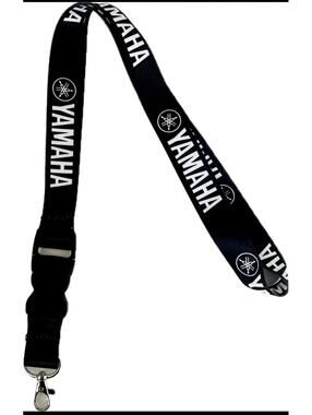 YAMAHA BLACK LANDYARD Neck Keychain Metal key Ring  Strap  Nylon New